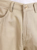 Men's Beige Relaxed Fit Solid Utility Cargo