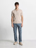 Men's Silver Relaxed Fit Solid Utility Cargo