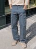 Men's Silver Relaxed Fit Solid Utility Cargo