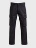 Men's Black Relaxed Fit Solid Utility Cargo