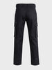 Men's Black Relaxed Fit Solid Utility Cargo