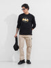 Men's Beige Relaxed Fit Solid Utility Cargo