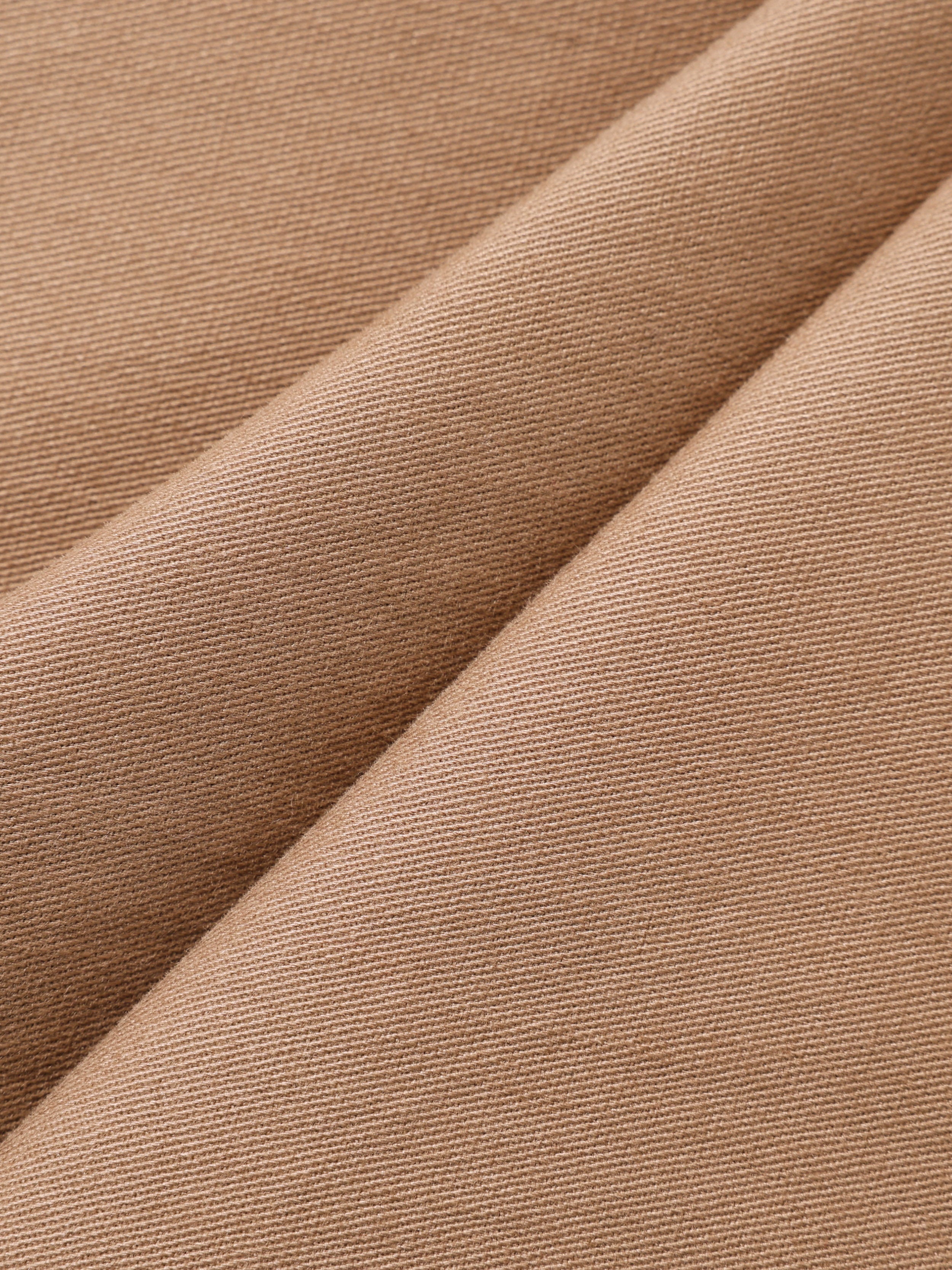 Men's Khaki Relaxed Fit Solid Utility Cargo