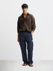Men's Blue Relaxed Fit Solid Utility Cargo