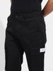 Men's Black Relaxed Fit Solid Utility Cargo