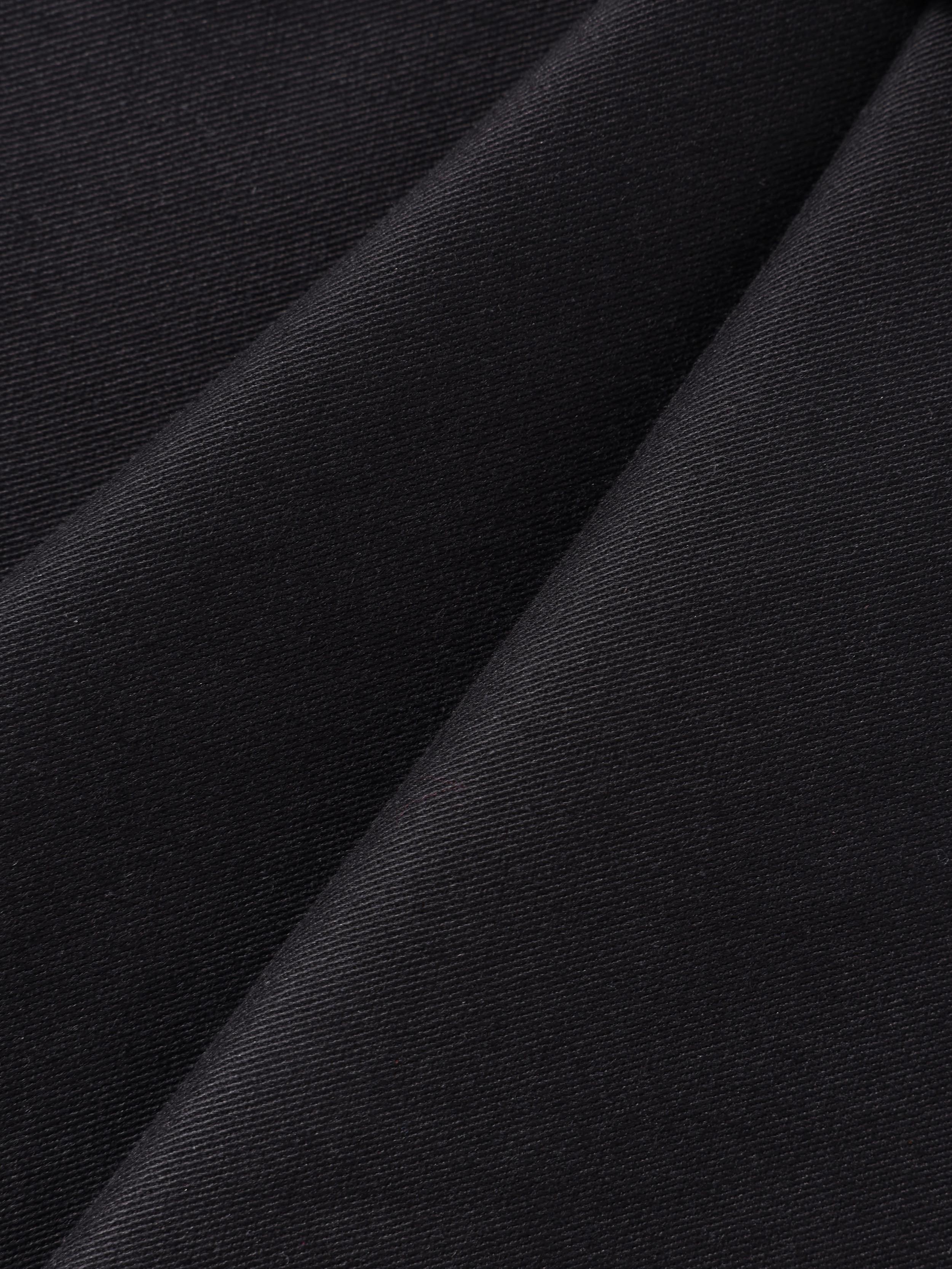 Men's Black Relaxed Fit Solid Utility Cargo