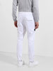 Men's White Regular Fit Solid Utility Cargo