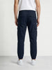 Men's Navy Blue Regular Fit Solid Utility Cargo