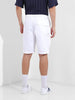 Men's White Relaxed Fit Solid Utility Shorts