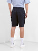 Men's Navy Blue Relaxed Fit Solid Utility Shorts