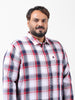 Men's White Regular Fit Checked Casual Shirt