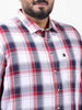 Men's White Regular Fit Checked Casual Shirt