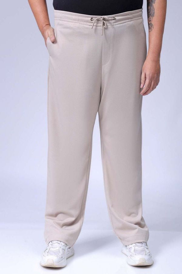 Men's Beige Relaxed Fit City Dressing Joggers