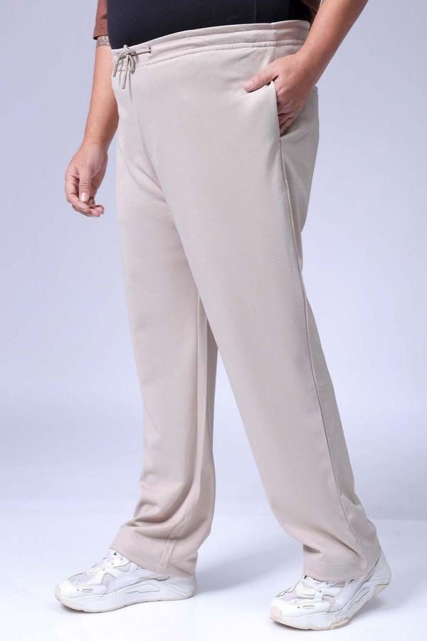 Men's Beige Relaxed Fit City Dressing Joggers