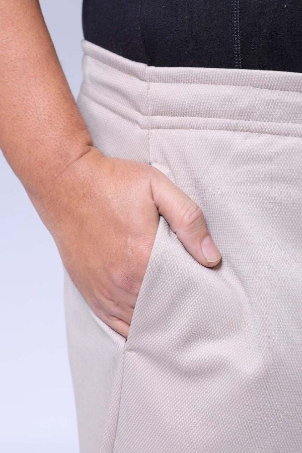 Men's Beige Relaxed Fit City Dressing Joggers