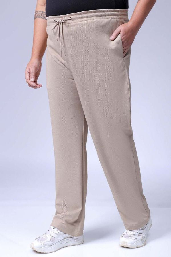 Men's Beige Relaxed Fit City Dressing Joggers
