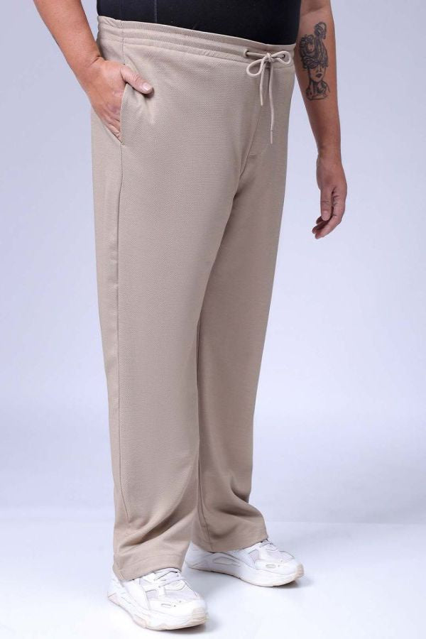 Men's Beige Relaxed Fit City Dressing Joggers