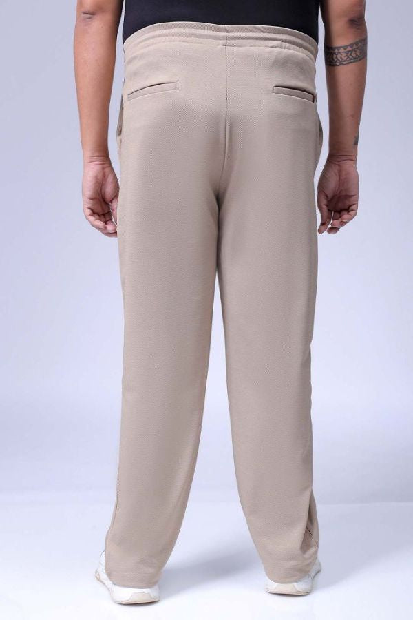 Men's Beige Relaxed Fit City Dressing Joggers