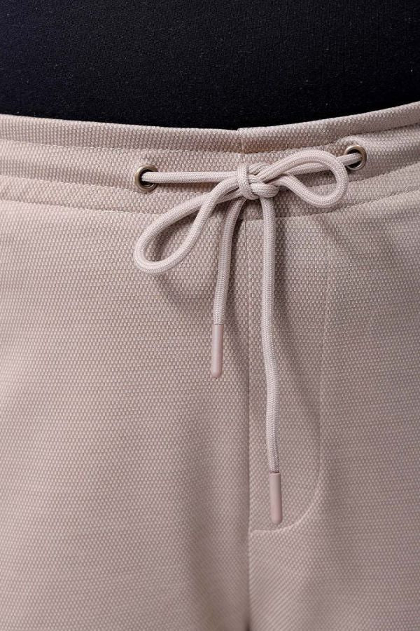 Men's Beige Relaxed Fit City Dressing Joggers
