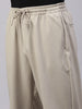 Men's Light Beige Relaxed Fit Solid Casual Joggers