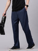 Men's English Blue Relaxed Fit Solid Casual Joggers