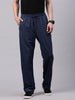 Men's English Blue Relaxed Fit Solid Casual Joggers