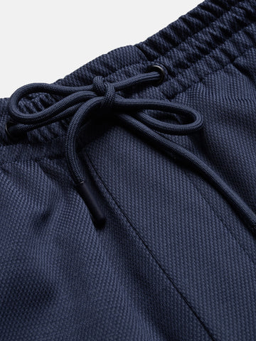 Men's English Blue Relaxed Fit Solid Casual Joggers
