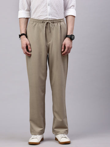 Men's Doeskin Relaxed Fit Solid Casual Joggers
