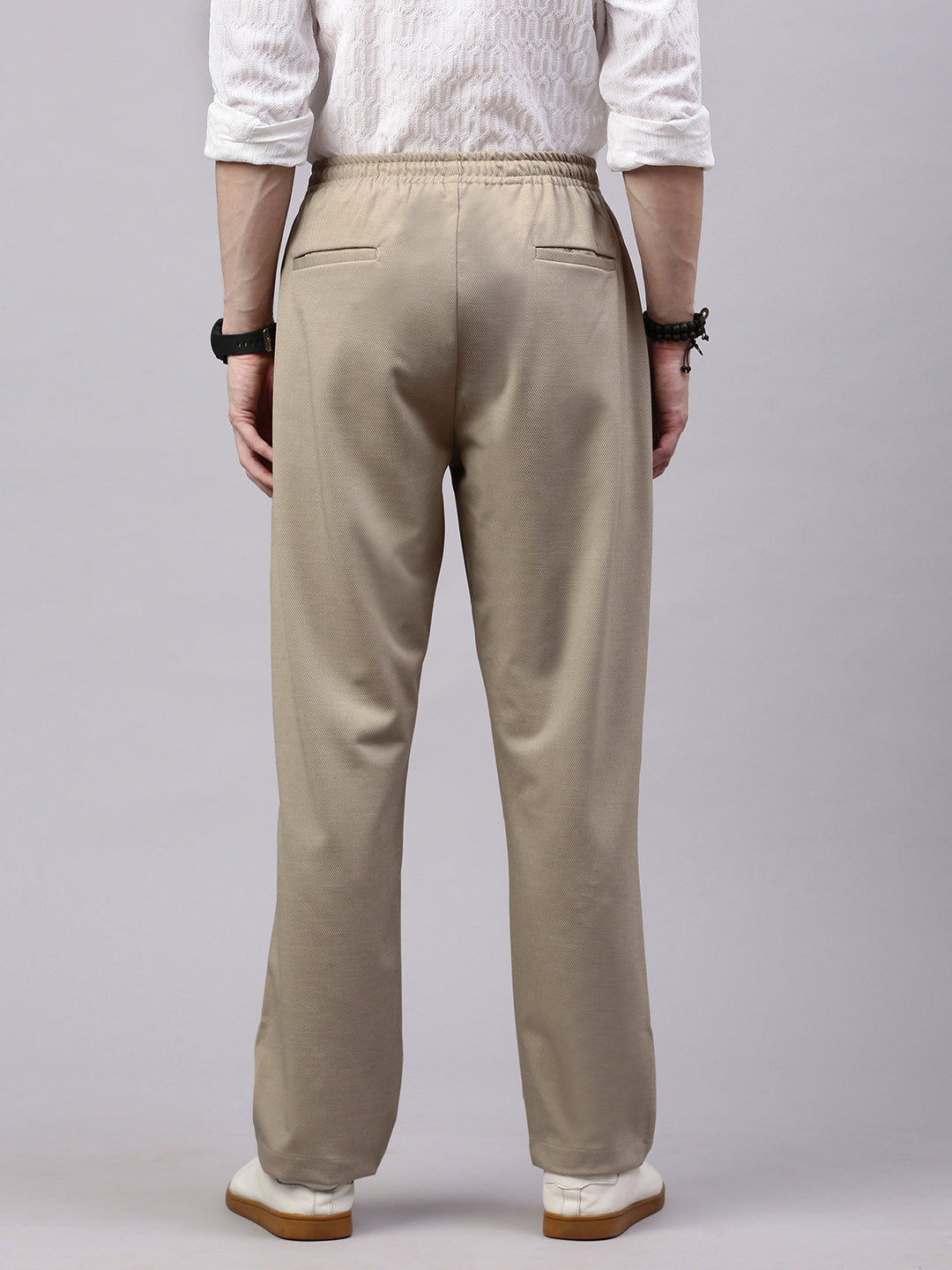 Men's Doeskin Relaxed Fit Solid Casual Joggers