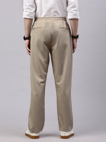 Men's Doeskin Relaxed Fit Solid Casual Joggers