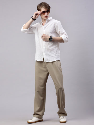 Men's Doeskin Relaxed Fit Solid Casual Joggers