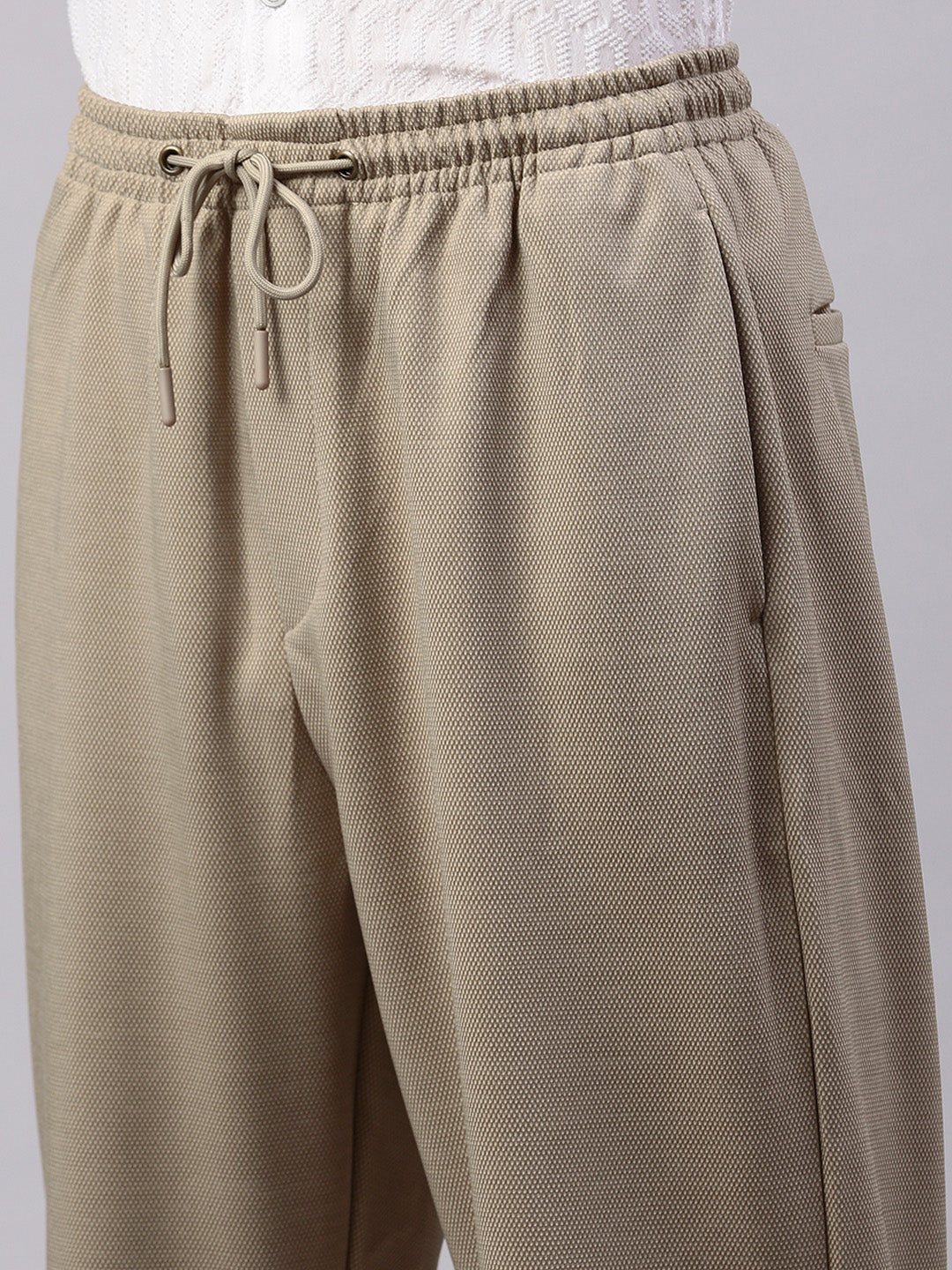 Men's Doeskin Relaxed Fit Solid Casual Joggers