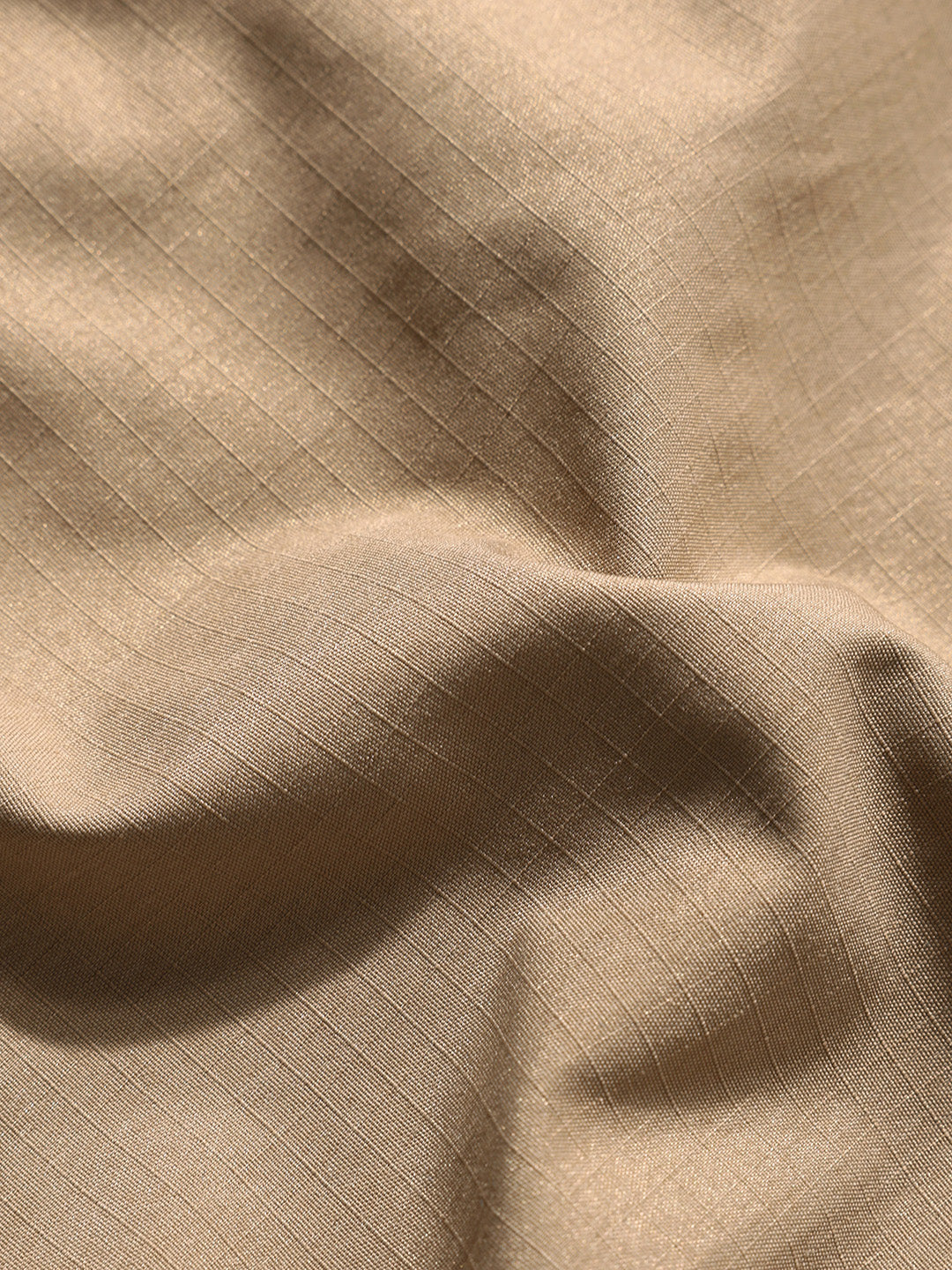 Men's Khaki Relaxed Fit Textured Utility Shorts