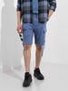 Men's Blue Relaxed Fit Utility Shorts