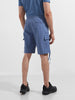 Men's Blue Relaxed Fit Utility Shorts
