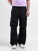 Men's Black Relaxed Fit Utility Cargo