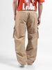 Men's Khaki Relaxed Fit Utility Cargo