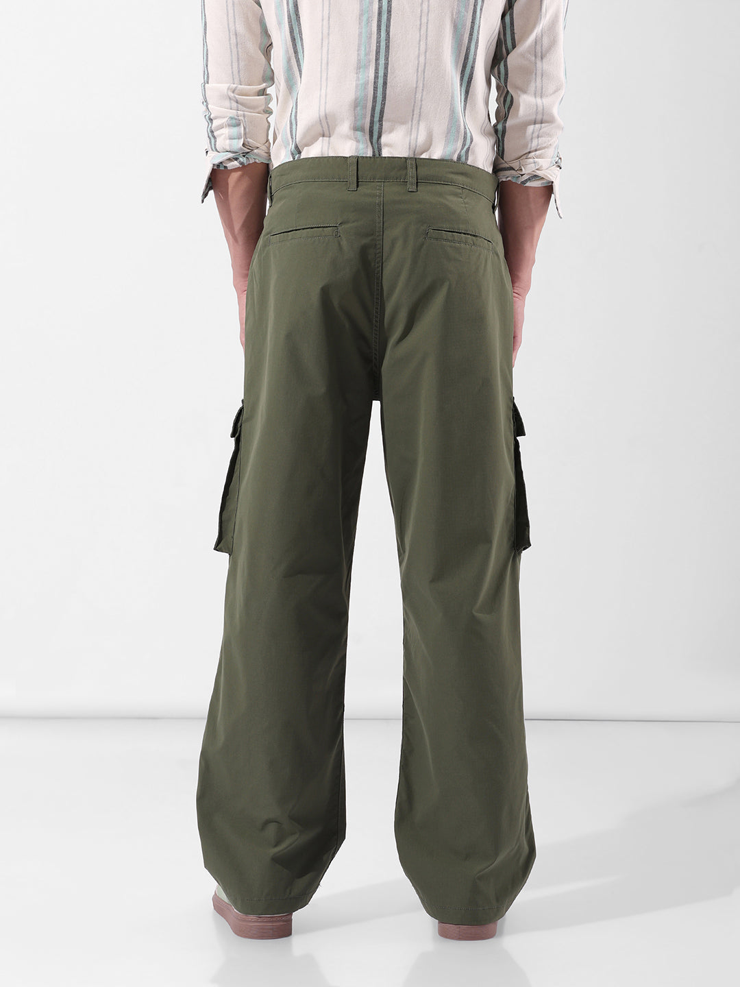 Men's Green Relaxed Fit Utility Cargo