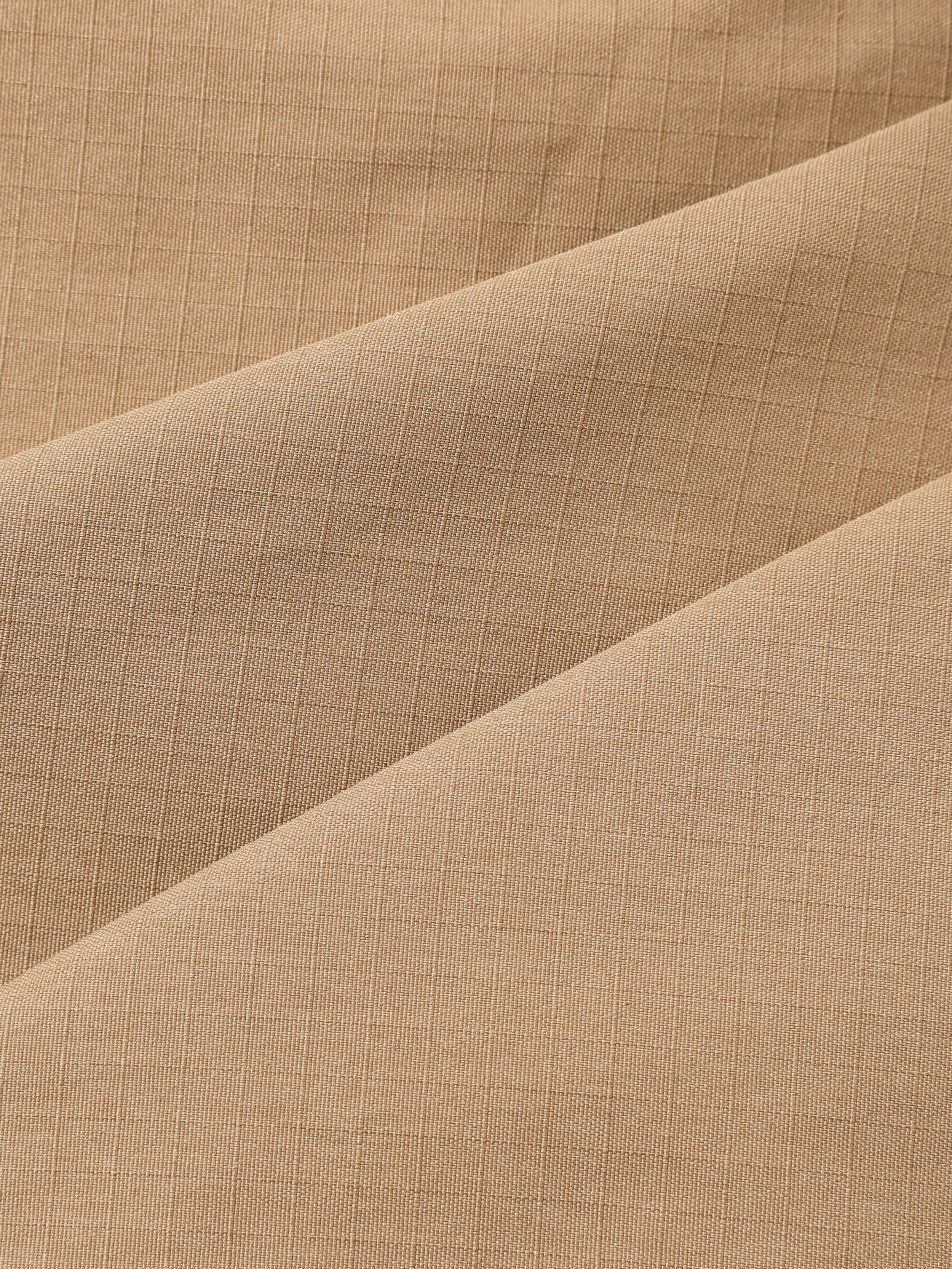 Men's Khaki Relaxed Fit Textured Utility Cargo