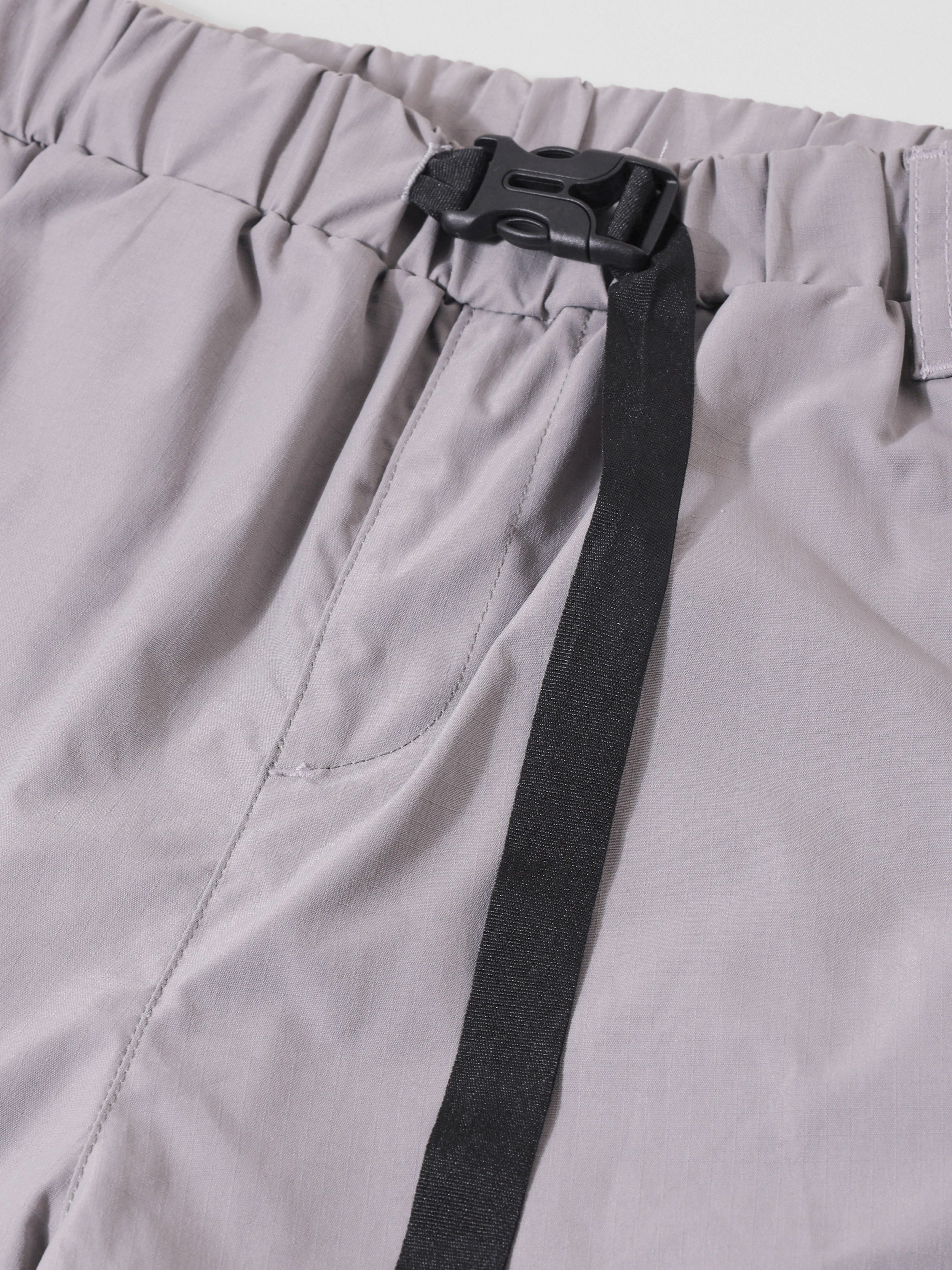 Men's Grey Relaxed Fit Textured Utility Cargo