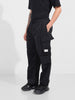 Men's Black Baggy Fit Textured Utility Joggers