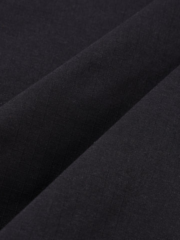 Men's Black Baggy Fit Textured Utility Joggers