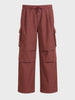 Men's Brown Baggy Fit Solid Utility Joggers