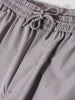 Men's Grey Relaxed Fit Textured Utility Joggers