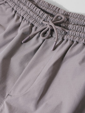 Men's Grey Baggy Fit Textured Utility Cargo