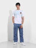 Men's Elemental Blue Baggy Fit Textured Utility Cargo
