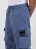 Men's Elemental Blue Baggy Fit Textured Utility Cargo