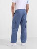 Men's Elemental Blue Baggy Fit Textured Utility Cargo