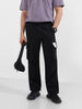 Men's Black Baggy Fit Textured Utility Cargo