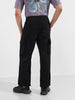 Men's Black Baggy Fit Textured Utility Cargo